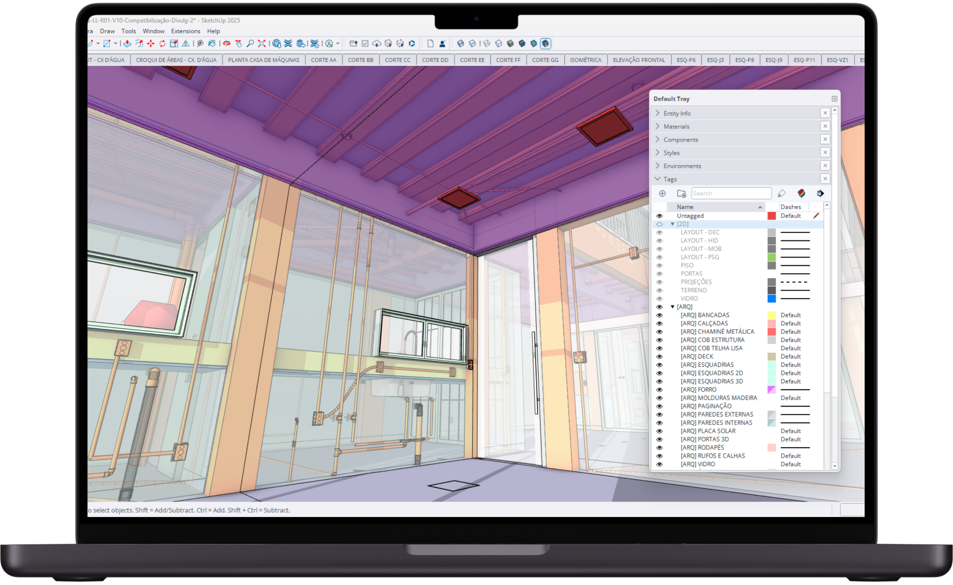 Fluxo de trabalho no SketchUp